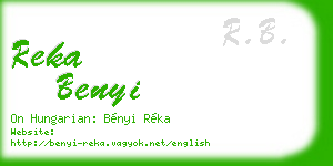 reka benyi business card