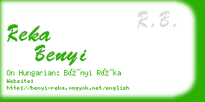 reka benyi business card